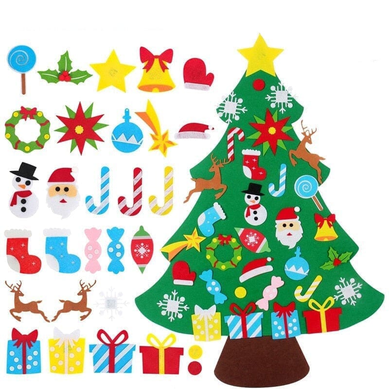 Criativa Arvore de Parede Natal - Para sua Criança Criativa - brin - 089 VF Villa Kids Modelo 2 31 Pcs 