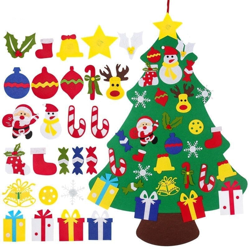 Criativa Arvore de Parede Natal - Para sua Criança Criativa - brin - 089 VF Villa Kids Modelo 3 33 Pcs 