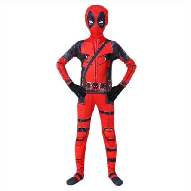 Traje Infantil Heróis da Marvel fantasia - fan - 114 VF Villa Kids Deadpool PP 