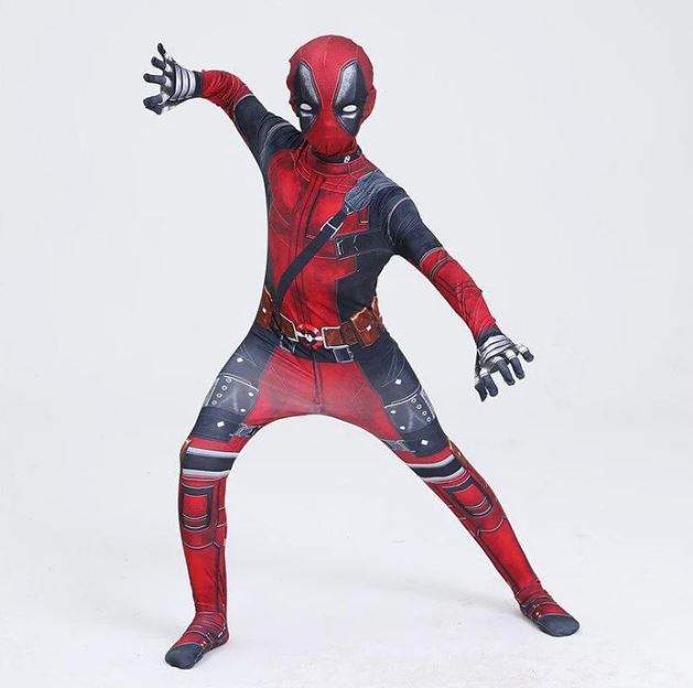 Traje Infantil Heróis da Marvel fantasia - fan - 114 VF Villa Kids Deadpool 2 PP 