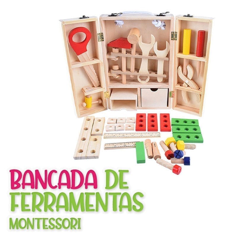 Bancada infantil de ferramentas Montessori bancada - brin - 016 VF Villa Kids 