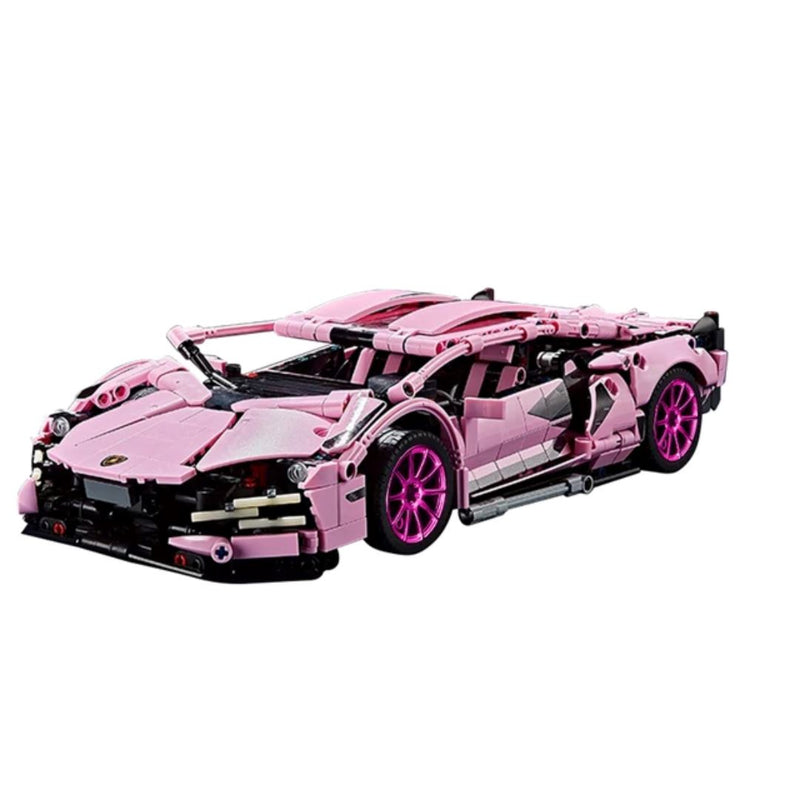 Kit Sport Car - Monte Seu Super carro Monte seu Carro Esportivo ToylinX-brin-445 Villa Kids Sem controle remoto Rosa 