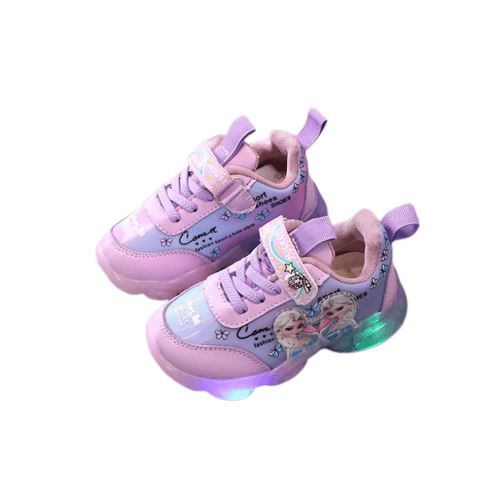 Tênis Esportivo com LED Infantil - Frozen SPT_63 Villa Kids Lilás 20 