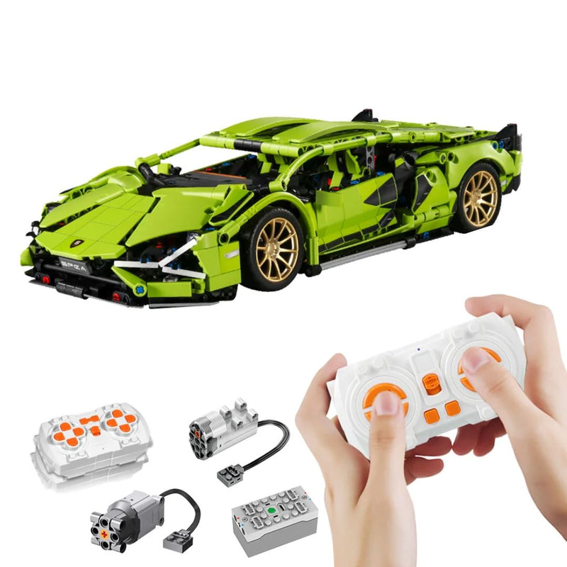 Kit Sport Car - Monte Seu Super carro Monte seu Carro Esportivo ToylinX-brin-445 Villa Kids Com controle remoto Verde 