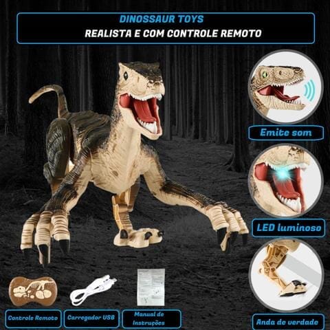 Dinosaur Toys ™ - Dinossauro de Controle Remoto Ultra Realista Dinosaur Toys - brin - 097 VF Villa Kids 