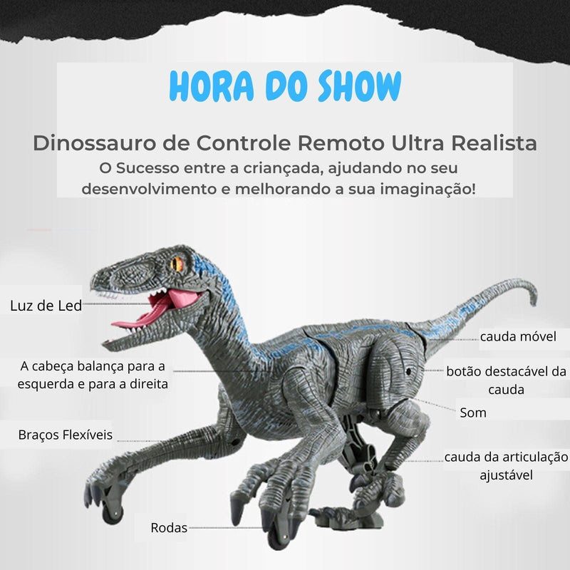 Dinosaur Toys ™ - Dinossauro de Controle Remoto Ultra Realista Dinosaur Toys - brin - 097 VF Villa Kids 