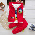 Conjunto Pato Donald com 3 Peças roupa2 VF Villa Kids Vermelho 6 a 12 Meses 