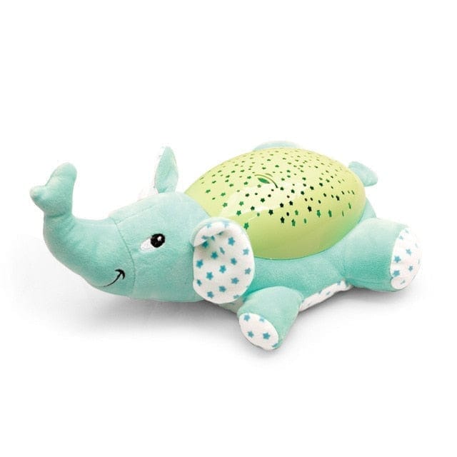 Animais de Pelúcia com Projeção de Céu Estrelado Animais - Pel - 007 VF Villa Kids Elefante Verde 