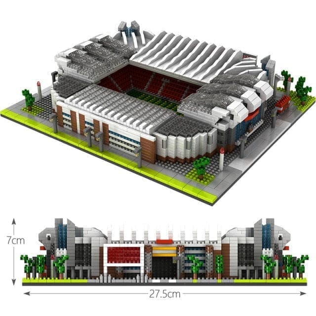 Blocos De Construção Estádio 380 Peças Blocos - edu - 026 VF Villa Kids Branco Com Cinza 