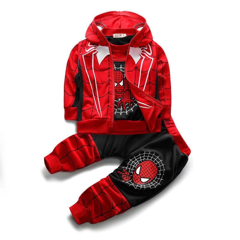 Conjunto Infantil Inverno Homem Aranha conjunto Infantil Inverno-ves-325 VF Villa Kids Vermelho e Preto 90 Centímetros 