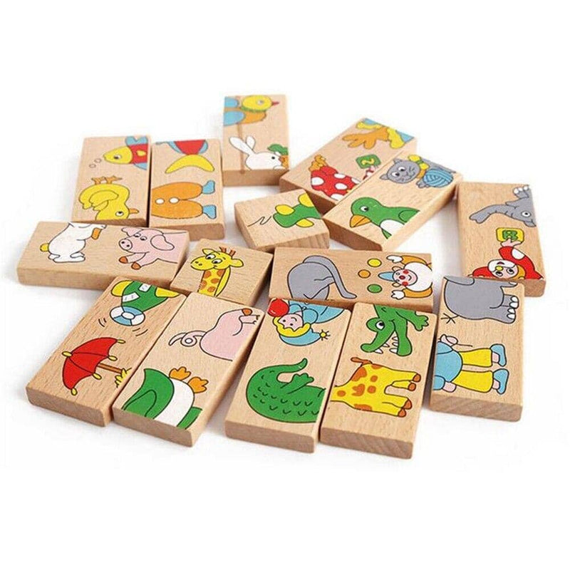 Dominó de Desenhos Animado Dominó - edu - 100 VF Vila Kids 28pcs aleatórias 