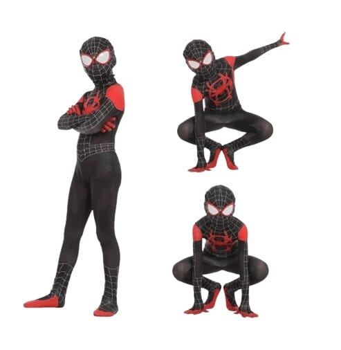 Fantasia infantil Homem-Aranha Miles Morales Fantasia infantil Homem-Aranha Miles Morales Ultimate Traje-fan-347 VF Villa Kids 