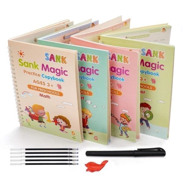 Kit 04 Cadernos de caligrafia + Brinde extra caderno -edu-134 VF Vila Kids 