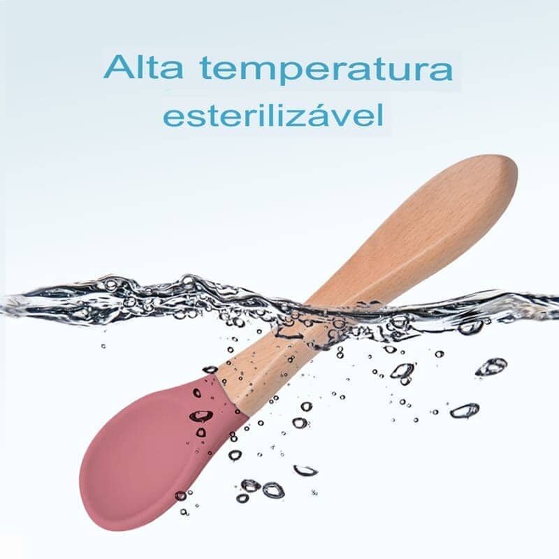 Kit 8 Pçs, Conjunto De Refeição Em Silicone Para Bebê, Prato com Ventosa, 100% Silicone, Babador Com Estampa kit prato de silicone ciano-beb-323 VF Villa Kids 