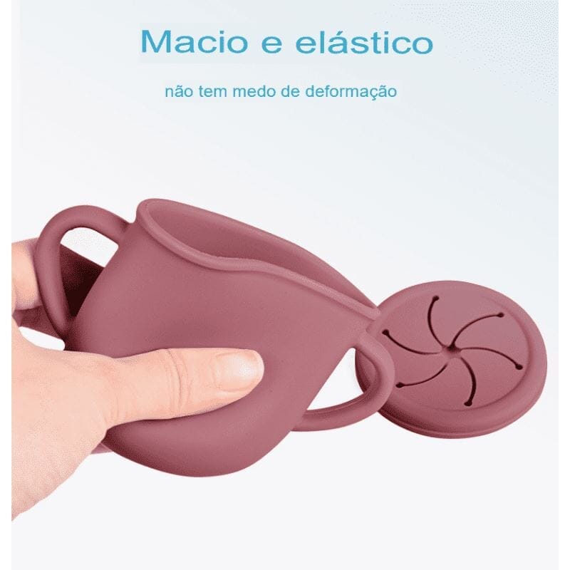 Kit 8 Pcs, Prato Formato Esquilo Com Ventosa, Babador, Conjunto Alimentação Para Bebê kit prato de silicone rosa-beb-322 VF Villa Kids 