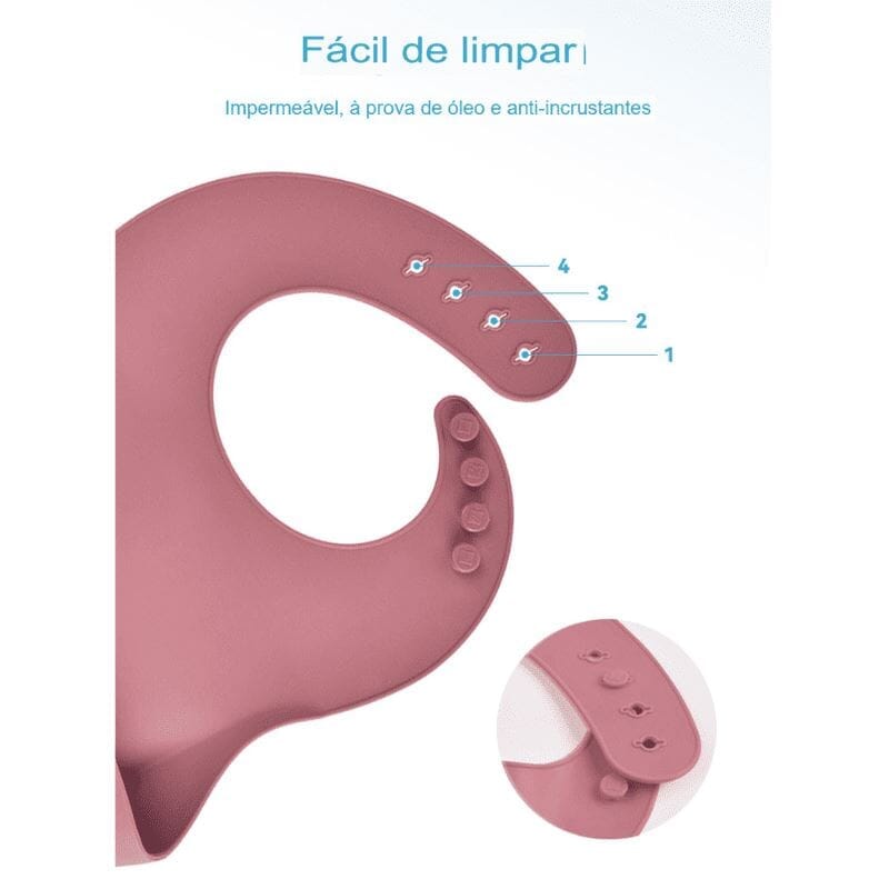 Kit 8 Pcs, Prato Formato Esquilo Com Ventosa, Babador, Conjunto Alimentação Para Bebê kit prato de silicone rosa-beb-322 VF Villa Kids 