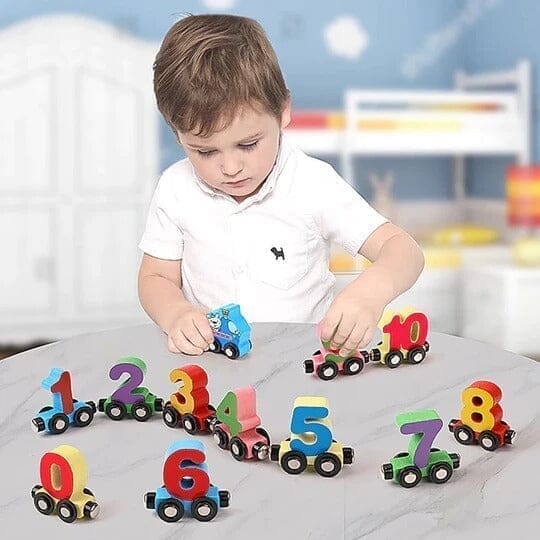 Magnetic Train-Trem Magnético Com 11 peças + BRINDE Trem Magnético Com 11 peças-edu-279 Villa Kids 