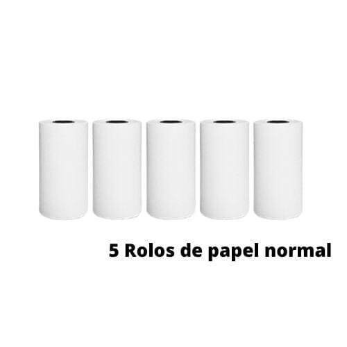 Mini Impressora Térmica portátil Infantil Mini Impressora-bri-374 VF Villa Kids 5 Rolos de Papel comum 