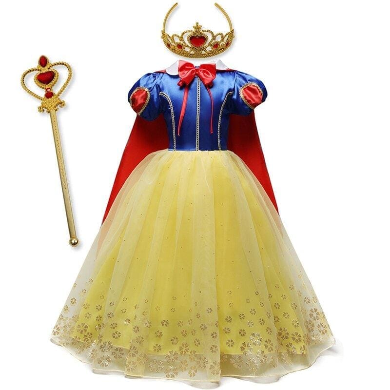 Princesa Branca de Neve Fantasias-fan-249 VF Villa Kids Vestido + Acessórios 4 Anos 